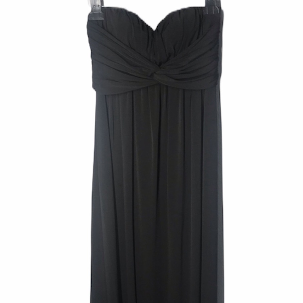 Jessica Simpson Black Strapless Gown